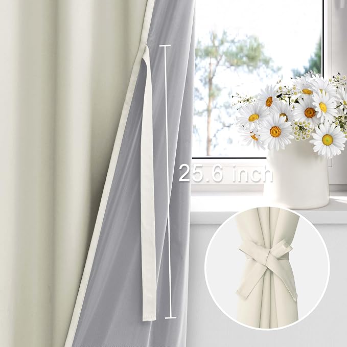XWZO 100% Blackout Window Curtains - Image 3