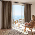 RYB HOME Brown 100% Blackout Curtains 102 Inch Long by RYBHOME