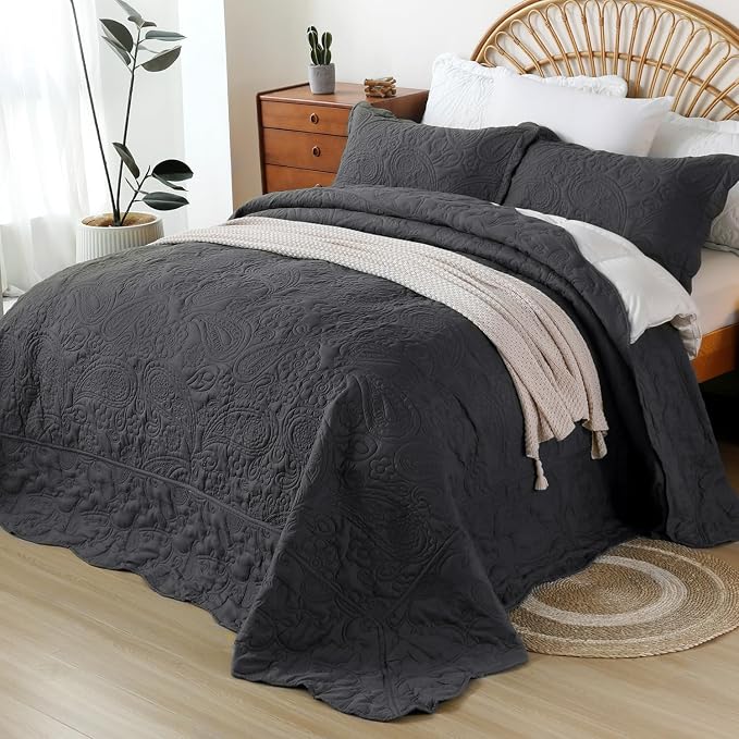 EVENHUG Oversized King Bedspreads California King Quilt Set by EVENHUG