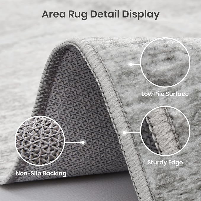 9x12 Area Rug Non Slip, Large Washable Rugs - Image 4