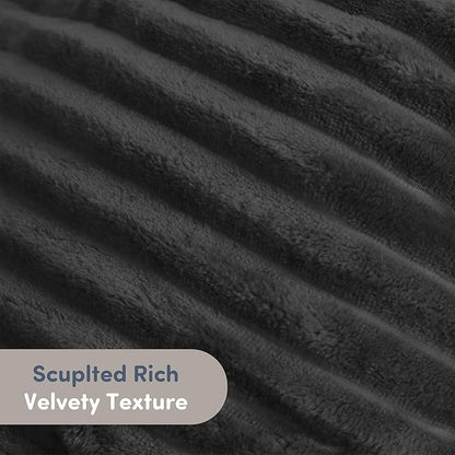 Nestl Reading Pillow with Shredded Memory Foam, Luxe Cut Plush Back Pillow for Sitting Up in Bed, Back and Arms Adjustable Support for Adult & Teens, Backrest Pillows with Washable Cover Dark Grey