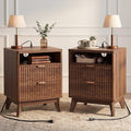 LYNCOHOME Fluted Nightstand by LYNCOHOME