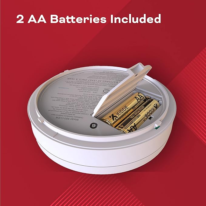 Kidde Smoke & Carbon Monoxide Detector, AA Battery Powered, LED Warning Light Indicators, 1 Pack