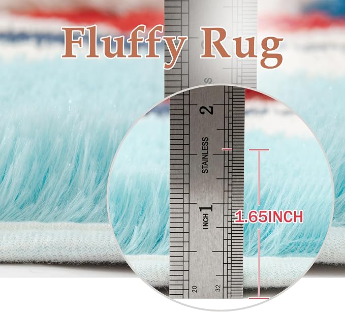 Soft Shag Rug 8x10 Living Room High Pile Non-Slip Fluffy Carpet | Machine - Image 6