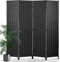 Room Divider, 4 Panels 6FT Folding Privacy Screen Wood Room Divider | Wall Wood by NChanmar