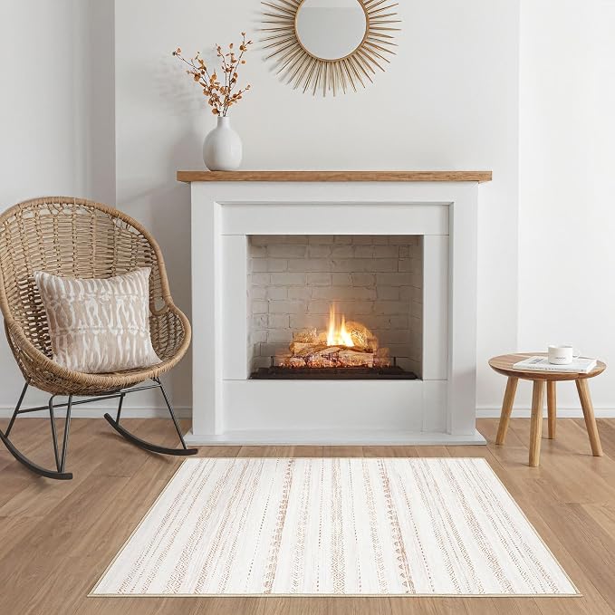 Nakagishi Boho 2x3 Washable Area Rug Non Slip Carpet - Image 7