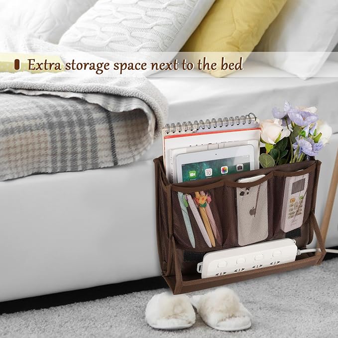 Bedside Caddy Organizer for Dorm Bed Rails - Image 3