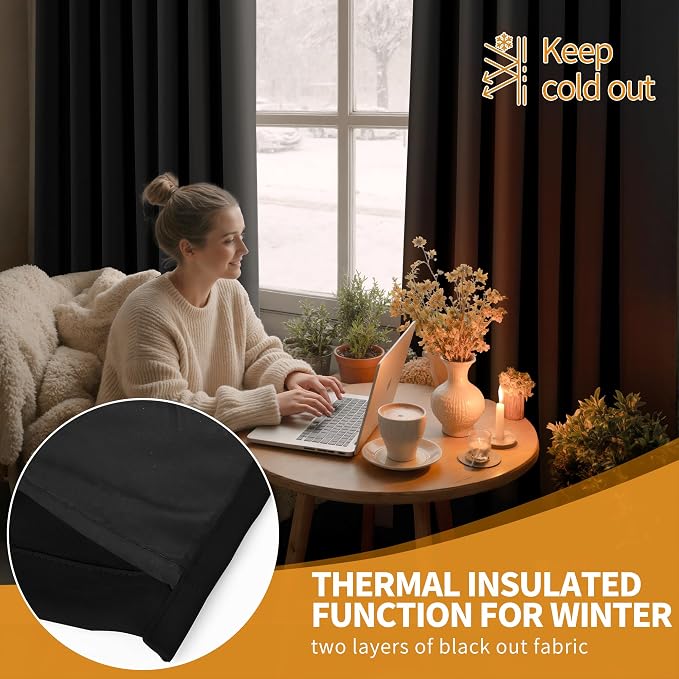 YoungsTex Insulated 100% Blackout Curtains - Image 3