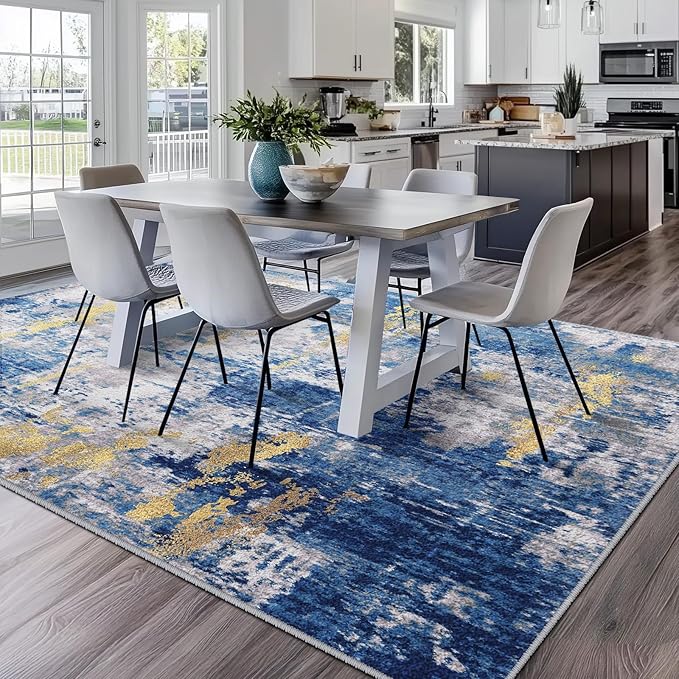 RELEANY Washable 10'x14' Abstract Area Rug - Image 3