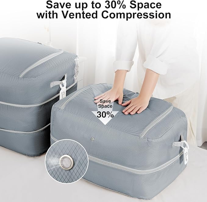 Comforter Storage Bag - 110L Large Capacity Blanket Storage Bags 2-Layer Ultra - Image 3