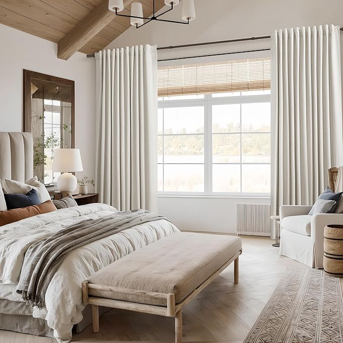 Extra Long 100% Blackout Linen Curtains - Image 7