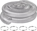 6" x 20' PVC Dust Collection Hose,6 Inch Dust Collector Vacuum Hose for Woodworking Dust Collection Systems, Dust Collection Tube Flexible Clear PVC Fume Debris Collection Hose w/Carbon Steel Wire