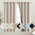 NICETOWN Cream 100% Blackout Short Curtains 63 inches Lenghth Burg by NICETOWN