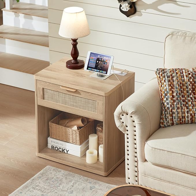 LEYAOYAO Rattan 23" Nightstands - Image 7