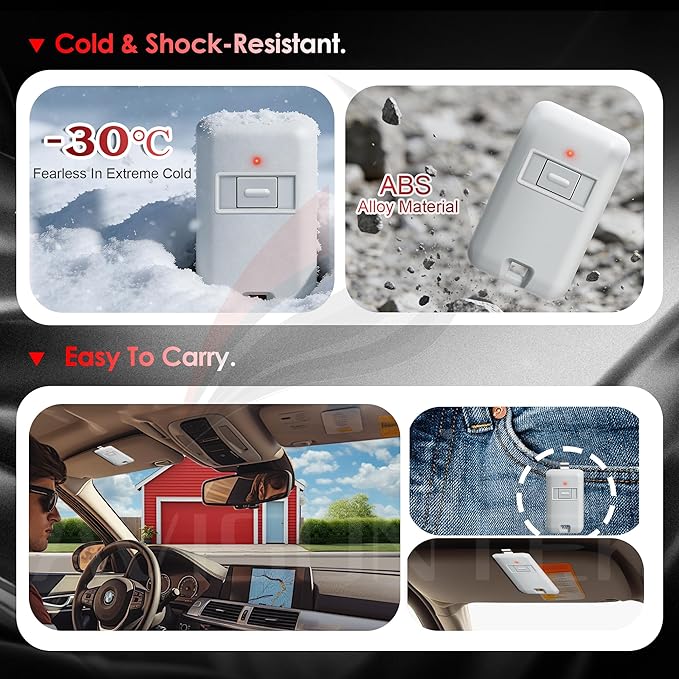 3 X Multi-Code 3089 3060 MultiCode 308911 Linear MCS308911, 10 Dip Switch Gate Opener Remote 300MHZ, Multi Code Garage Door Opener【10-Year-Warranty】