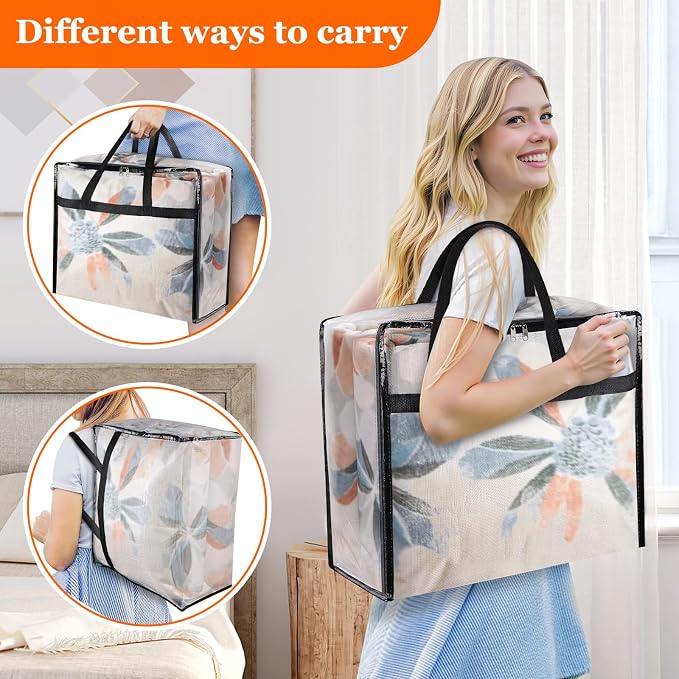 TasticTotes 6 Pack Clear Storage Bags - Image 4