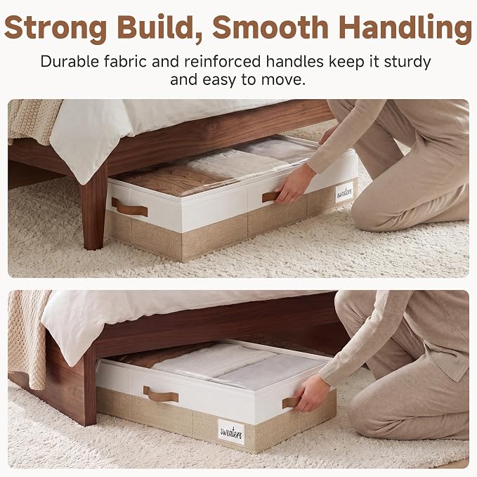 StorageWorks 6 Inch Low Profile Under Bed Storage Containers - Image 4