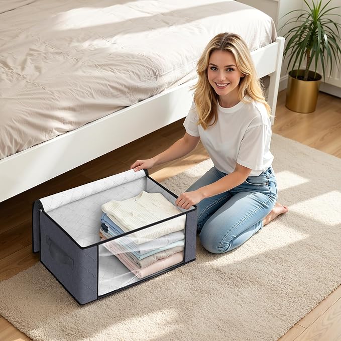 35L Closet Organizers, Foldable Under Bed Storage Containers | Storage Bags - Image 4