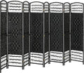 HOMCOM 8 Panel Room Divider, Folding Privacy Screen, Wave Fiber Freestanding by HOMCOM