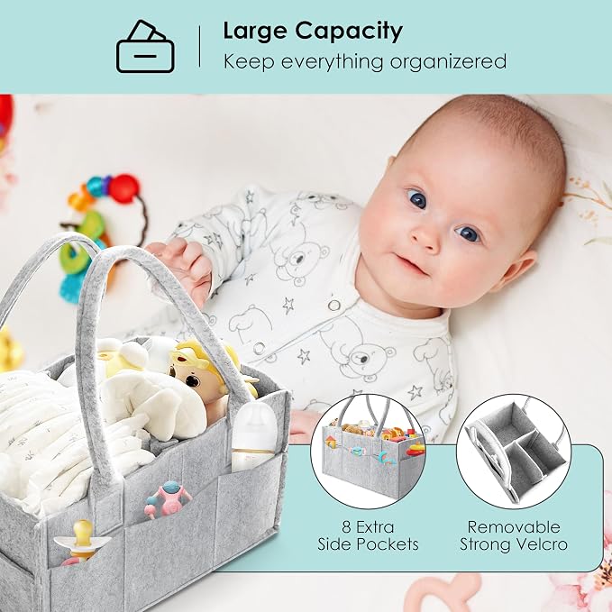 HIPHOP PANDA 2-Pack Diaper Caddy Organizer - Image 3