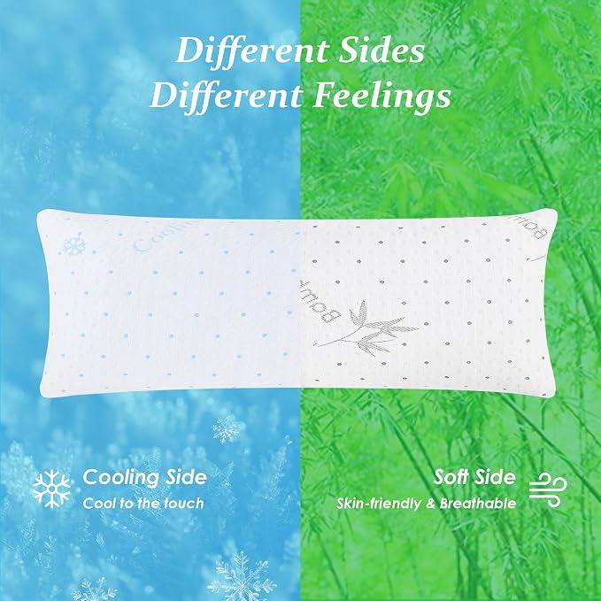 Dreamood Cooling Body Pillow Shredded Memory Foam - Image 2