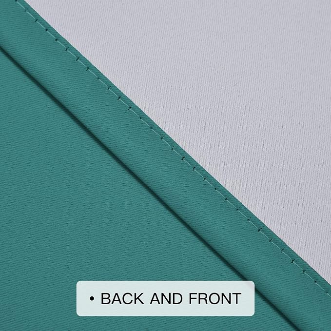 COSVIYA Grommet Ombre Teal Room Darkening Curtains 72 inch Long - Image 5