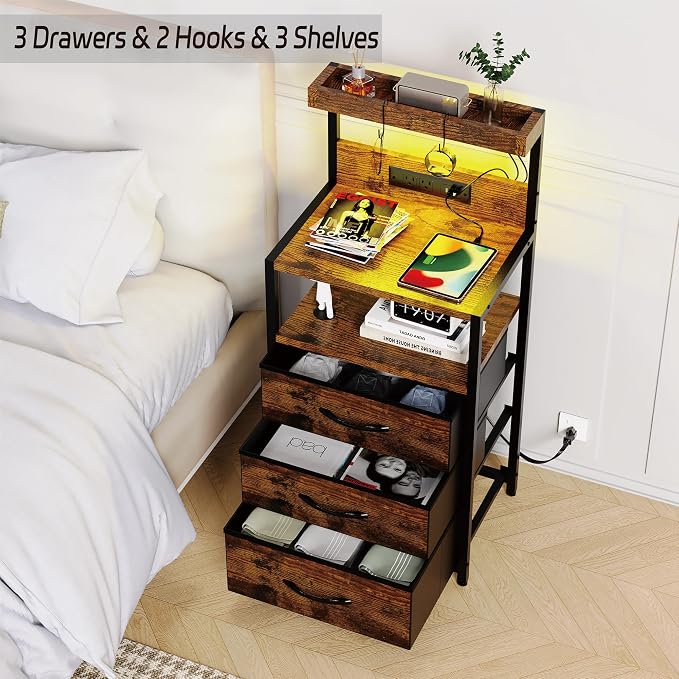 SZLHANJZ Nightstand Set of 2, - Image 9