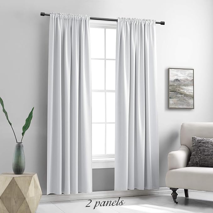 Greyish White Window Curtain Panels - Image 2