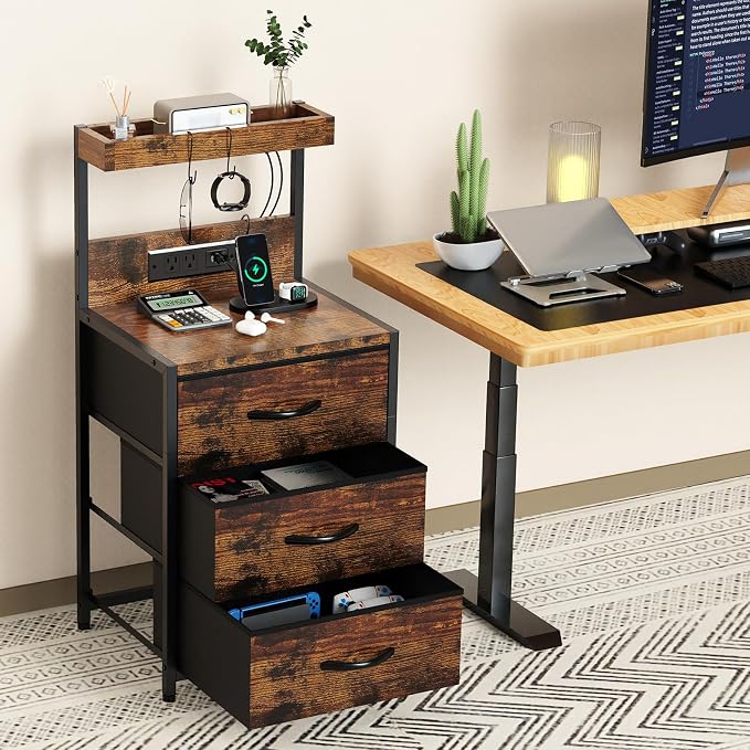 SZLHANJZ LED Night Stand, Nightstand - Image 4