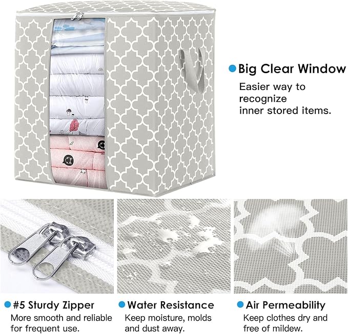 Storage Bags 6 Pack 100L Clothes Organization and Storage Containers | Large - Image 2