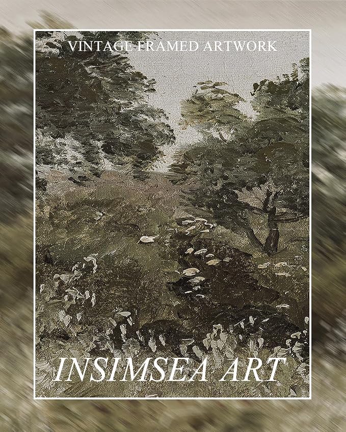 InSimSea Extra Large Framed Vintage Wall Art, Rustic Landscape, 36x12in | - Image 6