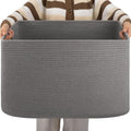 OIAHOMY XXLarge Rectangle Blanket Basket-96L, Cotton Woven Basket by MasterofSpaceOptimization