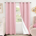 Baby Pink Blackout Curtains 84 Inch Long Each 38 Wide 2 Panels | Thermal by Lajode