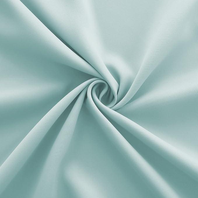 KOUFALL 52x90 Inch Length Aqua Blackout Curtains - Image 6