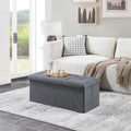 Folding Storage Ottoman Bench, Ottoman Foot Rest, End of Bed Bench, Storage by Furrnook
