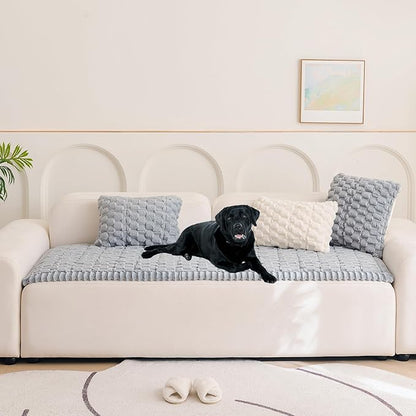 Mivnue Pet Couch Cover, Couch Covers for Dogs, Washable Dog Sofa Covers Couch Protector, Fuzzy Non Slip Couch Slipcover Pet Friendly