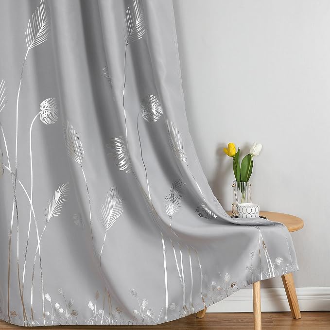 Light Grey Blackout Curtains 108 Inches Long, Light Blocking Thermal Insulated - Image 7
