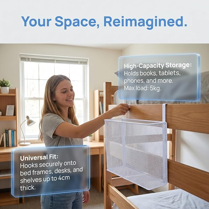 Bedside Hanging Storage Basket - Image 3