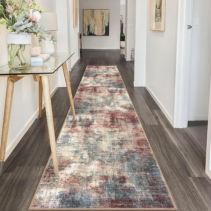 Abstract Runner Rug 2x10 Ft Washable Runners - Image 8