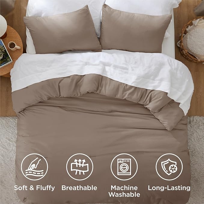 Bedsure Queen Comforter Set, 3 Pieces GentleSoft™ Bed Set, 1 Lightweight - Image 4