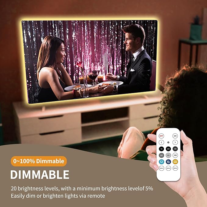 Pandery Remote Dimmer LED Controller Kit, App Control 2.4G RF Wireless Remote Control,DC 5-24V for 3528/2835/5050/COB LED Strip Lights,with Timing Function,Music Mode,(Single Color)