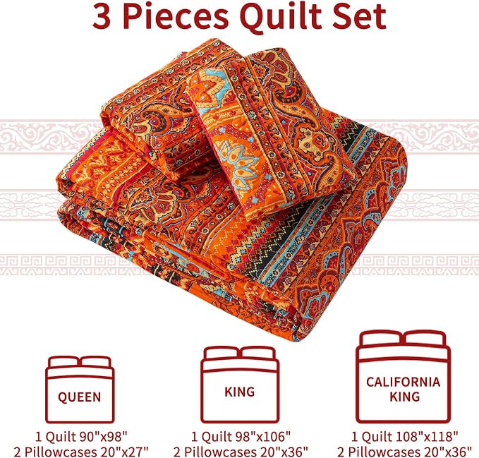 VAPUTAR Cotton Quilt Twin Size Bedding Set, 2 Pieces Twin Quilt Bedding Set | - Image 7