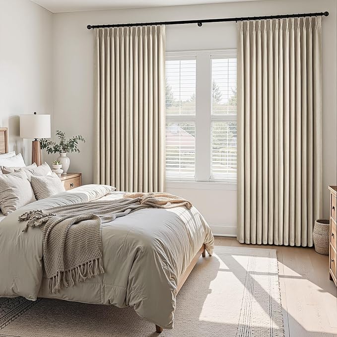 Extra Long 100% Blackout Linen Curtains 108 Inches Long - Image 8