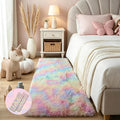 KCHOWUA Rainbow Unicorn Fluffy Fuzzy Rug 2x6, princess kids room, living room by KICHOWUA