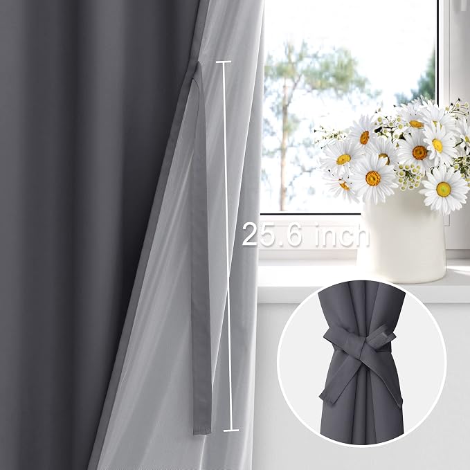 XWZO 100% Blackout Curtain Panels - Image 3