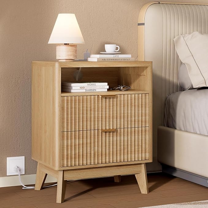 LYNCOHOME Fluted Nightstand - Image 6