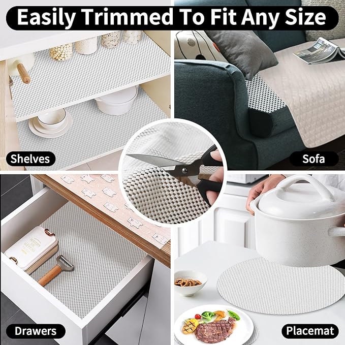 FestiCorp Non Slip Rug Pads 5x8 Ft Non Skid Rug Pad Gripper, Anti-Slip Carpet Rug Mats for Under Rugs and Hard Surface Floors