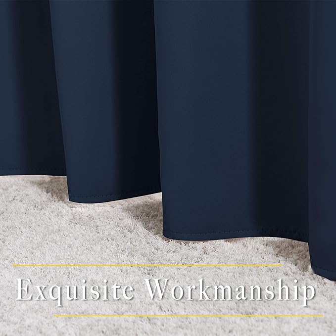 NICETOWN Navy Blue Blackout Curtains & Drapes - Image 6