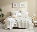 B2EVER Boho Light Beige Quilt Queen Size Bedding Sets by B2EVER