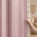 Purple Pink 100% Boho Blackout Curtains 84 Inch 2 Panels by Unknown